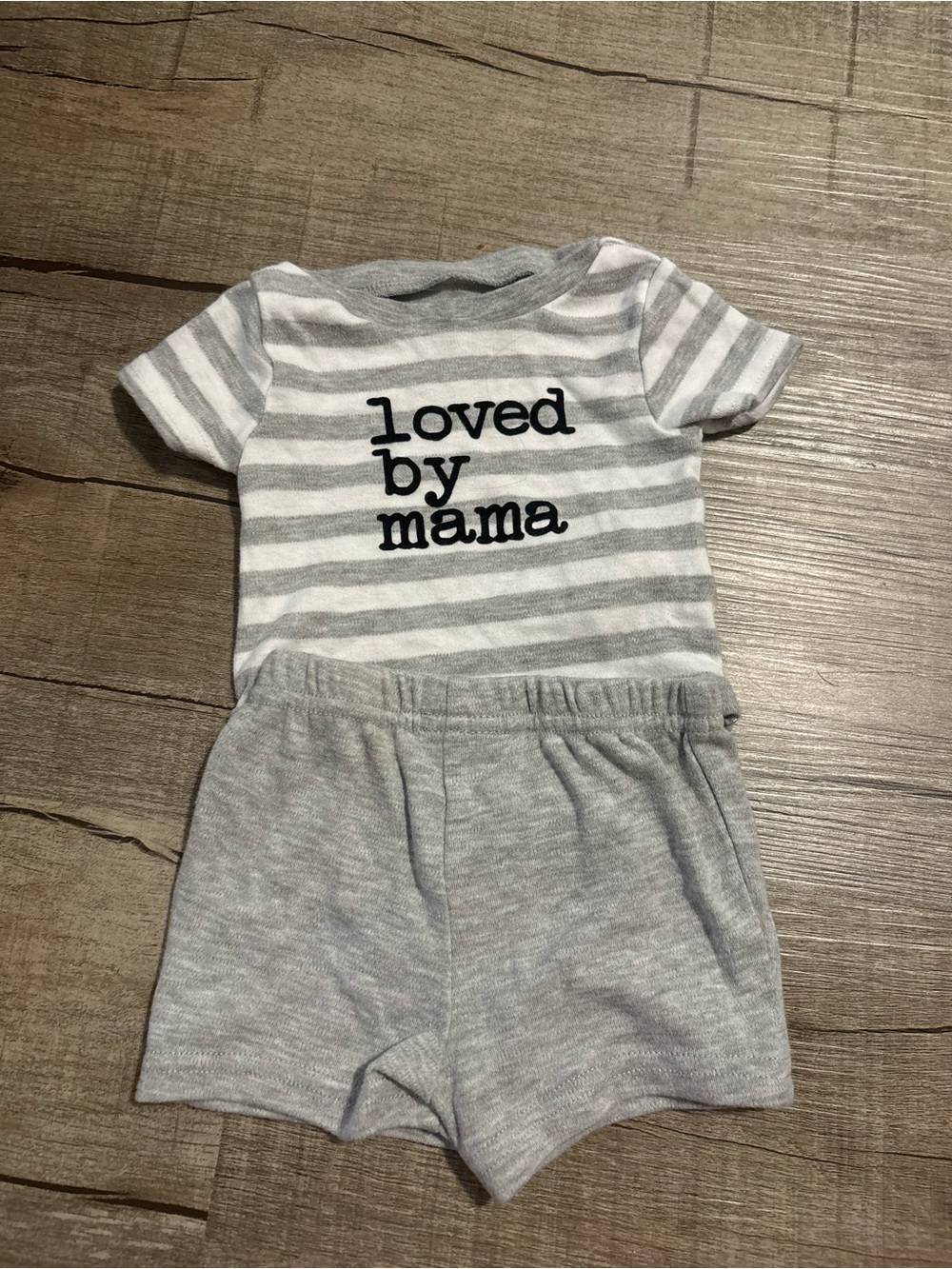 Loved by mama infant outfit